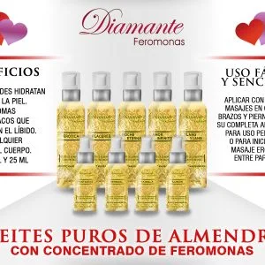 Aceite de Almendras con Feromonas para una experiencia sensual y cuidado de la piel.