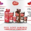 Lubricantes comestibles Feel Love en sabores fresa y chocolate