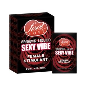 Caja del Vibrador Líquido SEXY VIBE de Feel Love, presentación premium.