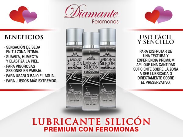 Lubricantes de silicona premium con feromonas - Sedosidad y resistencia.