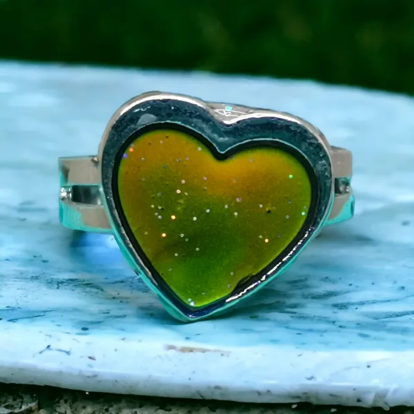 Anillo Antiestrés de Cobre Corazón Liso Termocrómico - Cambia de Color según tu Humor - Imagen 2