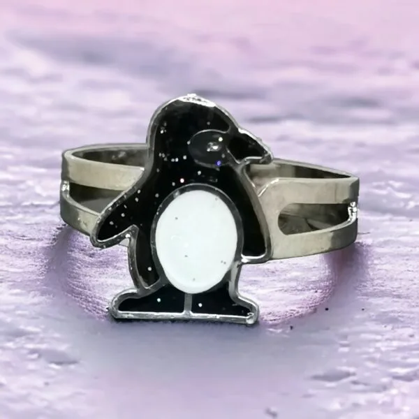 Anillo Termocrómico de Cobre - Cambia de Color según tu Humor con Diseño de Pingüino - Imagen 3