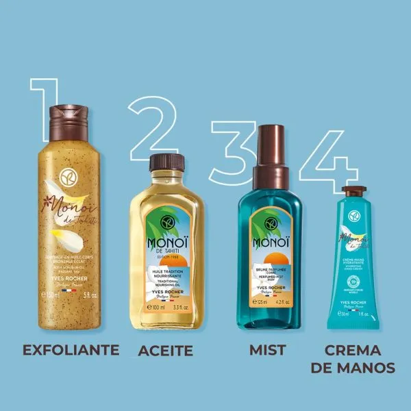 Perfume Mist Cuerpo Monoi Yves Rocher 125ml - Una Brisa de Tahití para Tu Piel - Imagen 4