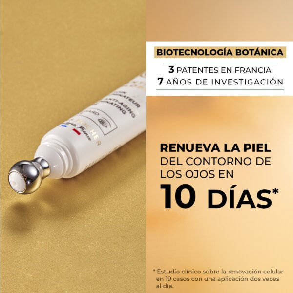 Contorno de Ojos Rejuvenecedor Anti-Age Global de Yves Rocher con resultados visibles en 10 días.