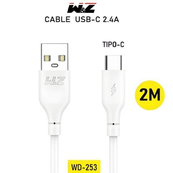 Cable USB-C 2.4A 2M W&Z modelo WD-253