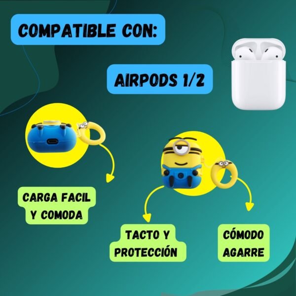 Estuche AirPods Minion compatible con AirPods 1/2